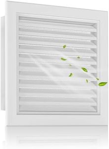 Zepoty 10" X 10" Aluminum Gable Vent with Screen, Effective Attic and Shed Ventilation Solution, Durable and Stylish Louvered Design for Optimal Airflow, Vent Opening: 8" X 8"