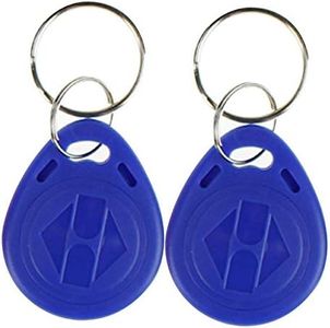 OBO HANDS 125KHz Llavero Regrabable RFID Keyfobs T5577 Etiqueta Token Clave para Control de Acceso Tarjeta de Usuario Azul (100)