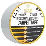 Target Control™ | 2"x12 Yards | Carpet Tape Double Sided, Rug Tape Grippers for Hardwood Floors & Area Rugs, Carpet Binding Tape Strong Adhesive & Removable, Heavy Duty Stickers Tape