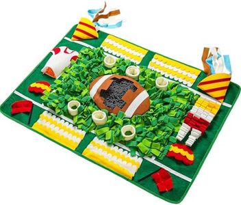 MEWOOFUN Snuffle Mat for Dogs Large Breed, Football-Themed Dog Sniffing Feeding Mat for Boredom, Smell Training, Interactive Dog Puzzle Toys Snuffle Mat Encourages Foraging and Slow Eating (70X50 cm)
