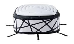 MSpa Inflatable Hot Tub Luxury Soho Premium Series Bubble Portable 6 Person Square Spa, 930 Litres Garden Outdoor - Abstract Design with Leather Trim