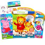 Imagine Ink Coloring Book Bundle ~ 3 Pack No Mess Magic Ink Activity Books Featuring Daniel Tiger, Paw Patrol, and Peppa Pig with Daniel Tiger Stickers