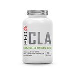 PhD Nutrition CLA Conjugated Linoleic Acid, Weight Management Tablet, Natural CLA from Safflower Oil, 90 Softgels (30 Day Supply)