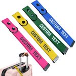 Custom Luggage Tags - Customize with Your Text,Personlized Name ID Suitcase Tag Labels for Travel Suitcase,Embroidery Baggage Tags for cothings,Quickly Spot Suitcases,Travel Bag,Hiking Bag