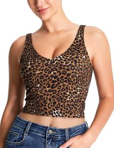 Women’s Longline Sports Bra Wirefree Padded Medium Support Yoga Bras Gym Running Workout Tank Tops