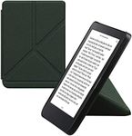 kwmobile Origami Case Compatible with Kobo Clara 2E / Tolino Shine 4 Case - Slim PU Leather Cover with Stand - Dark Green