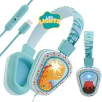 Kidrox® Kids Headphones Wired LED Lights with Microphone, Durable and Flexible, Volume Limited 85/94db Kid Safe Dinosaur Headphones for Kids, Perfect for School or Travel. USB C Wired