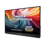Acer Smartchoice PM161Q B1 15.6 Inch Full HD Portable Monitor | IPS Panel | 2 x USB Type-C & HDMI | 4 ms | Adaptive-Sync | Ultra-Slim 700 g | Built-in Speakers | Ideal for Laptop, Phone & Travel Use