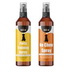 Hucha Dog Potty Training Spray + Anti Chew Spray for Dogs Combo | Potty Training Spray for Puppy | Prevents Chewing On Household Items | Helps to Identity Potty Place (100ml Each)