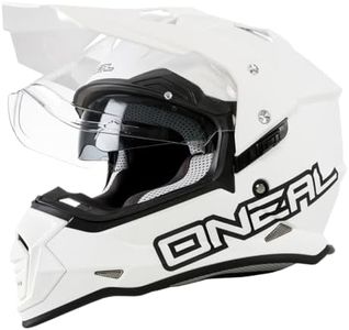 O'Neal unisex adult Full-face-helmet-style Sierra II Helmet Flat White M 57 58cm , White, Medium US