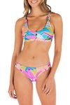 Hurley Women's Standard Bikini Surf Top, Isla Multi, Large