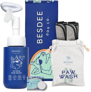 Dog Paw Cleaner Kit, No-Rinse Paw Cleaner for Dogs | Dog Paw Wash | Gentle, Safe, Fragrance-Free, pH Balanced & Deep Cleaning | Foaming Cleanser Tablets, Dog Paw Towels & Bag Included. Makes 25 oz.