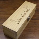 English Pewter Company Sheffield, England Unique Personalised Graduation Gift - Luxury Wooden Wine or Champagne Box Satin Lined [HING17]