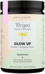 Winged Glow Up Collagen Powder | Better Hair, Skin, Nails for Women | Grass Fed Collagen Peptides w/Adaptogen Schisandra, Snow Mushroom, Vitamin C & Biotin | Unflavored (25 Servings), Non GMO