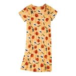 American Trends Nightgowns for Women Cotton Night Shirts Short Sleeve Night Gown Dress Casual Pajamas Soft Sleepwear, Pumpkin Skeleton, Medium