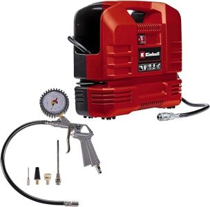 Einhell Compresseur TC-AC 190 OF Set (1 100 W, 8 bar max, puissance d’aspiration 190 L/min, régime moteur 15 000 tr/min) avec kit de 3 adaptateurs