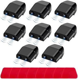 Yourkar 8 PCS Deer Whistles, Deer Warning Devices with Waterproof Adhesive Tapes, Car Save Deer Whistles Avoids Collisions Suitable for Vehicles, Trucks, SUVs, Car Accessories (Black)