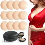 DClub 12 Pieces Nipple Covers for Women Adhesive Silicone Pasties with Travel Box. Round Shape. (NIPPLE COVER (PACK OF 6))