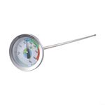MKTOLHUS Soil Thermometer 304 Stainless Steel Compost Gauge with 19.69 Inch Extra Long Probe for Garden Farming Water No for battery Required for DIAL