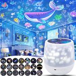 21 Sets of Films, Night Light for Kids Bedroom, Star Galaxy Projector for Kids, Planetarium Projector Night Lights for Girls with 360° Rotating, Birthday, Christmas, Gifts, Ceiling, Room Decor