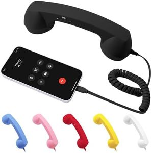 Retro Phone Handset, 2026 New Vintage Retro Telephone Wired Handset Landline Handle Receiver for Cell Mobile Video Conferences, Calls, Meetings (Black)