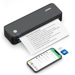 JADENS Bluetooth Thermal Printer, Support A4 Size, Portable Printers Wireless for Travel, Inkless Printer Compatible with iOS, Android, Mobile Printer for Home, Office, School