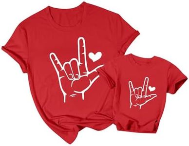 Mommy and Me Valentines Outfits: Boys Girls Toddler T-Shirt Valentines Shirts Cute Kid Gifts Tee Matching Tee Tops A-red