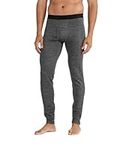 Terramar Men's Ecolator Expedition-Weight with Fly Pant Leggings, Dark Gray Heather, Medium