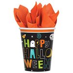 amscan 682054 Halloween Friends Paper Cups 266ml-50 Pcs, Multi-Colour, 50 Count (Pack of 1)