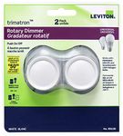 Leviton 2PK-RDL06 Rotary Dimmer Universal Dimmable LED, CFL, Incandescent and Halogen Trimatron Push ON/Push Off (2 Pack)