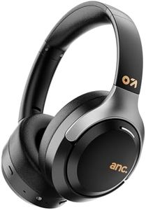 GOBOULT Newly Launched Anchor Bluetooth Wireless Over Ear Headphones with Mic, Active Noise Cancellation, 72H Playtime, AUX Option, Type-C Fast Charging, 40mm Bass Drivers, Gaming ANC Headphones.
