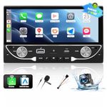 2+64G Android 13 Double Din Car Stereo with Wireless CarPlay Android Auto, 6.86 '' Touchscreen Car Radio with Mirror Link Bluetooth FM & RDS,WiFi, GPS, SWC, EQ, USB, Type-C, Backup Camera, ISO Cable