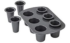 Wilton Cookie Shot Glass, 6-Cavity - Bake Perfect Sweet Shooters with This 6-Cup Cookie Shot Glass Pan, Non-Stick Round Pan Made of Steel