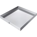 VEVOR 18 GA Thickness Washing Machine Drip Pan 304 Stainless Steel Heavy Duty Compact Washer Drain with Hole, 32 x 30 x 2.5 Inch