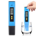 Digital ph Meter, 0.00-14.00 High Precision pH Pen, Auto Calibration and Clear Display, pH Meters for Household Drinking Water, Pools, Aquariums(Blue)