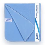 Simon's Cotton Adult Reusable Classic Bed Underpad for Elderly, Heavy Absorbency Large Size 34 X 36 Inches | Leak Proof 4 Layer Design Protects Surfaces for Incontinence Patients– Blue | Pack of 1