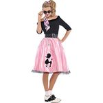 AMSCAN Sock Hop Sweetie 50's Halloween Costume for Women, Small, with Included Accessories