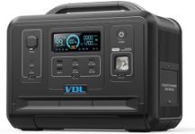 VDL Portable Power Station 1200W/960Wh Solar Generator, HS1200 LiFePO4 Battery Generator 3500 Cycles Fully Charged 1.5 Hours, 4x110V Pure Sine Wave AC Outlet for UPS, Outdoor, Camping, RV, Emergency