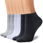 Dlunsy Women's Cotton Ankle Socks Lightweight Low Cut Socks Soft Assorted athletic Socks 6 Pairs,Size 9-11