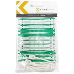 Kobe Professional Hairdressing Perm Rods with Rubbers - Non-Slip, Curling Tools for Wet/Dry Hair, Durable & Reusable - Ideal for Salons & Home Use - Green/White 6 mm