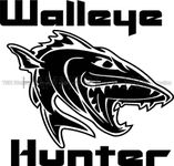 Cool Walleye Hunter Fish Die Cut Vinyl Car Decal Window Sticker