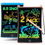 bravokids 2 Pack Toddler Toys, 8.5 inch LCD Writing Tablet for Kids, Travel Games Activity Learning Toys, Gift for Age 3 4 5 6 7 8 Year Old Boys Girls