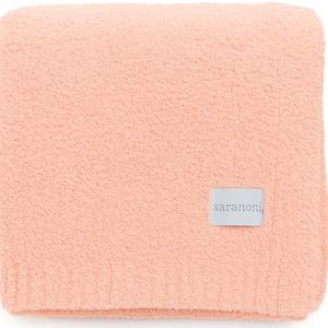 SARANONI Bamboni Luxury Baby Blanket | Cozy & Soft Plush Receiving Blankets | Perfect for Girls & Infant Baby Boy Blankets | Peach - 30” x 40"