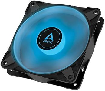 ARCTIC P12 PWM PST RGB - 120 mm PWM case Fan Optimized for Static Pressure, case Fan, semi-Passive: 0-2000 RPM, 12V 4 pin RGB LED, Single Fan - Black