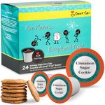 Smart Sips Coffee, Cinnamon Sugar Cookie Coffee, Medium Roast, Gourmet Flavored Coffee Single Serve Pods for Keurig K-Cup Brewers, 24 Count