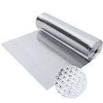 The Fellie 25m x 1.2m Aluminium Bubble Foil Insulation Roll, Radiator Foil Insulation, Energy Saving Radiator Reflector Panels, Thermal Wrap Insulation Roll for Home & Auto, 3mm Thickness