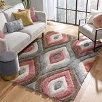 CARPET PLANET Modern Soft Shaggy Rugs Fluffy Home Decorative Carpet for Living Room 2-inch Thick Carpet (6X9 FEET, UXURY Ivory)