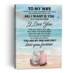 to My Wife I Want You Today Tomorrow Always Canvas Painting Framed Wall Art Decor for Living Room Bedroom, Romantic Wife Canvas Poster Print Wife Gifts from Husband