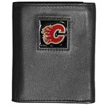 Siskiyou Sports HTRN60 NHL Calgary Flames Genuine Leather Tri-Fold Wallet