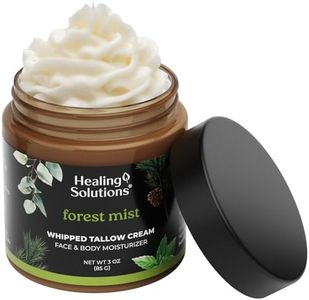 Healing Solutions - Whipped Tallow Balm, Eucalyptus, Peppermint & Cedarwood, 100% Grass Fed/Grass Finished Beef Tallow w/Organic Jojoba & Manuka Honey for Skin, Face & Body Moisturizer